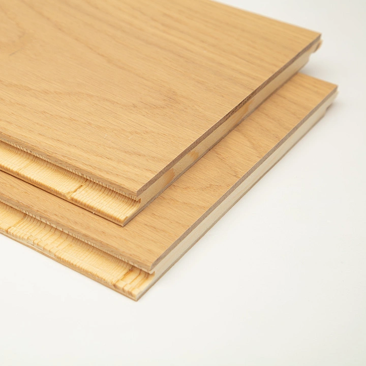 Assorted wood flooring samples in various finishes and colors
