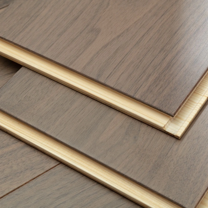 Matte surface wood plank flooring with natural grain texture